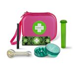 The Happy Kit Pink Smokers Christmas Gift Set Rolling Paper Grinder Holder Case