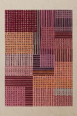 Luxurious Hand-Tufted Wool Rug | Rich Stripes & Textured Grids in Vibrant Tones