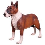 85CM LIFE SIZE ENGLISH/BULL TERRIER DOG STATUE RESIN TERRIER PET ANIMAL FIGURE