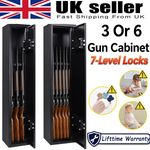 6 Gun Cabinet Safe Rifle Firearm BS7558/92 Police Approved Heavy Steel Lockable