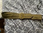 Olive Drab Military Surplus Web Belt with Brass Buckle Militaria 1945-Present