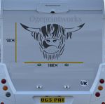 Highland Cow Motorhome Decals: Universal Stickers for Any Camper, Van or Caravan