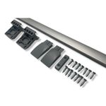 Campervan Adjustable Folding Table Leg and Rail Kit, Matt Black/Silver Table Set
