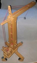 Large Fagus Wooden Tower Crane 10.40 Standing Hochkran 30" - Working Winches