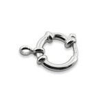 925 Sterling Silver FANCY BOLT RING clasp - 12mm jewellery making finding