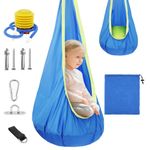 Comfortable Hanging Chair Built-In Side Pocket With Inflatable Cushion Balcony