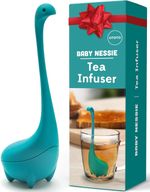 Tea Infuser Silicone Cute Turquoise dino Strainer for Loose Tea Great Gift Idea