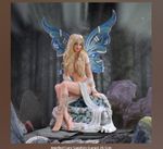Large Fairy Jewelled Sapphire Figurine  New & Boxed 28.5cm