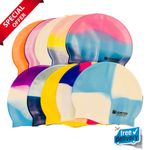 Kids Swimming Cap Durable Silicone Waterproof Swim Hat for Boys Girls Children