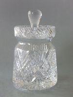 Waterford Crystal Preserve Pot - Jam Honey: Cross Hatch, Fan Cut Glass