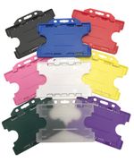 Double Sided Plastic Rigid ID Card Holder ID Badge Holder Free POSTAGE