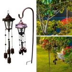 Solar Wind Chime Light Ornament Birthday Gifts Portable Easy Installation Metal
