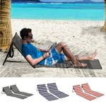 Set of 2 Foldable Garden Beach Chair Mat, Lightweight Outdoor Sun Lounger Seats