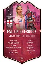 Fallon Sherrock Small Signed Ultimate PDC DARTS Card INC FREE P&P TO UK ONLY