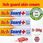 3 x 20 G Itch Guard Plus Skin Cream Jock Itch Infections Athletes Foot UK