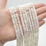 Rainbow Moonstone Gemstone Disc Beads - 6mm x 4mm - 15", for Jewellery Making
