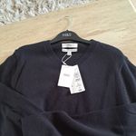 M&S Pure Extra Fine Lambswool V-Neck Jumper Black RRP £40, BlackSize L.