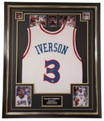 Allen Iverson Signed JERSEY Framed Autographed DISPLAY * BECKETT