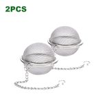 2 Pack Tea Ball Strainer – Stainless Steel Mesh Infuser for Loose Leaf Tea & Her