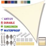 UK HEAVY DUTY SUN SHADE SAIL GARDEN PATIO AWNING CANOPY 98% UV BLOCK WATERPROOF