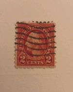 VINTAGE - George Washington Red 1923 - 2 Cent Stamp  USED