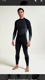 Mountain Warehouse Men’s Full Length Wetsuit 2.5/2mm Charcoal