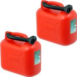 X2 Fuel Can 5L Red Large Petrol Diesel Jerry Can Canister Flexible Spout