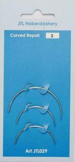 HAND SEWING NEEDLES CURVED REPAIR UPHOLSTERY CRAFT KNIT QUILTING NEEDLE 3 PCS