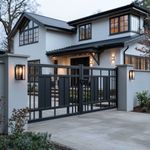 Black Metal Double Driveway Gate Vertical Panel Made to Measure UK