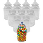 *SLIGHT SECONDS* 10 SQUARE Retro Plastic Sweet Jars Candy Buffet Party Wedding