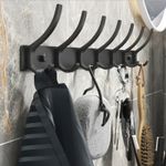 Coat Rack Wall Mounted Wooden, Pine White Clothes Hanger, Coat Hooks Wall/Door