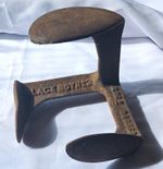 Vintage Cast Iron Cobblers Shoe Last Anvil Door Stop - Blackboy No. 2 Antique