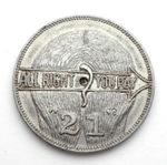 Jack & Charlie's 21 Club NYC Speakeasy 1929 CuNi Spinner Token 32mm, Rare. BB1