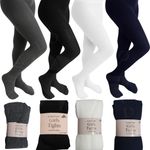 Girls Tights School Super Soft Cotton Rich Back TO School Age 3–14 Years 1 -8 PC