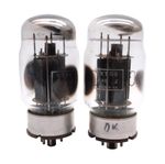 Matched Pair GEC KT88 Black Plate Triple Getter Valves Used Tested (V2) #2