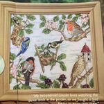 Garden birds birdhouse robin blue tit bullfinch Cross Stitch Chart