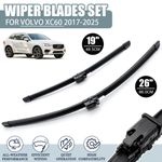 2x For Volvo XC60 MK2 2.0 2017-Onwards Front Windscreen Wiper Blades Set 26" 19"