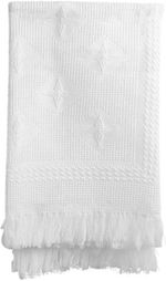 White Baby Christening Shawl Blanket Wrap, Star Pattern for Boy or Girl - NEW*