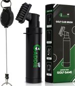 Golf Club Cleaner Brush with Water Spray in Black - Updated Design with...