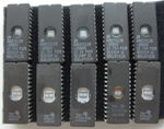 Qty 10 off Eproms 5 AMD 5 TMS 27C128 erased