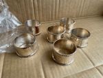 Six Silver Finish Knapkin Rings, 'Cardiff'. Pre-owned. No box.