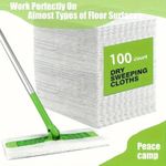 100x Dry Sweeping Disposable Cloths, Mop Refill Compatible Sweeper UK