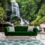 WATERFALL FOREST LANDSCAPE Wallpaper Photo Wall Mural Modern Bedroom Living Room