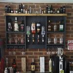 Wooden Wall Bar with Optics – Handmade Customisable Home Bar