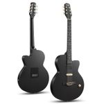 🎸 Moukey BCC-100 Acoustic Electric Guitar With S Pickups Voulme Knob | Black