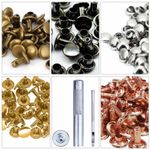 Double Cap Rivets Studs Leather Craft Repair Tubular Stud For DIY Bag 100pcs