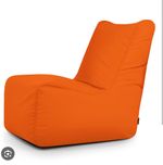 RRP €311 Slowdown Order Made Large Orange Bean Bag Armchair Indoor Outdoor