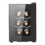 electriQ 6 Bottle Thermoelectric Wine Cooler - Compact Countertop Mini eiQTE6BLK