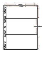 10 x MM 3 POCKET MULTI COLLECT POLYPROPYLENE BANKNOTE A4 ALBUM SLEEVES