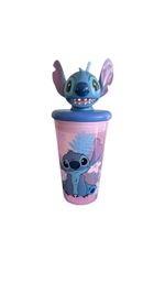 Disney Stitch 3D Character Head Kids Tumbler Cup With Straw 444ml Brand New